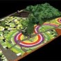 Futuro: no projeto, polígonos de plantas demarcam os antigos barracos e vielas