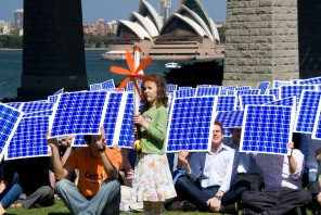 Painel solar humano em Sydney -- Foto de agentdeclan