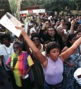 Manifestação pública durante a Rio 92