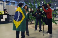 Brasileiro é entrevistado no Bella Center -- foto de www.iisd.ca