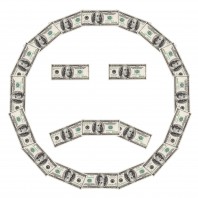 dollar smiley sad