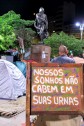 Nova ocupação na Praça do Ciclista, na Av. Paulista (Foto: Divulgação via Facebook)