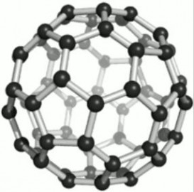 O buckminsterfulereno, um nanomaterial. Imagem da Wikipedia