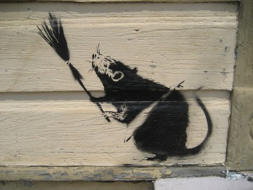 Grafite de Bansky - Foto de Infrogmation via Flickr