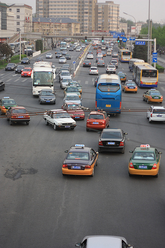 Congestionamento em Beijing. Foto de Fung Leo/ Flickr