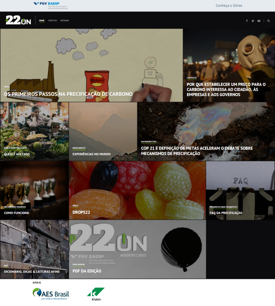 P22_ON, produto digital da Página22, estreia com o tema Precificação de Carbono